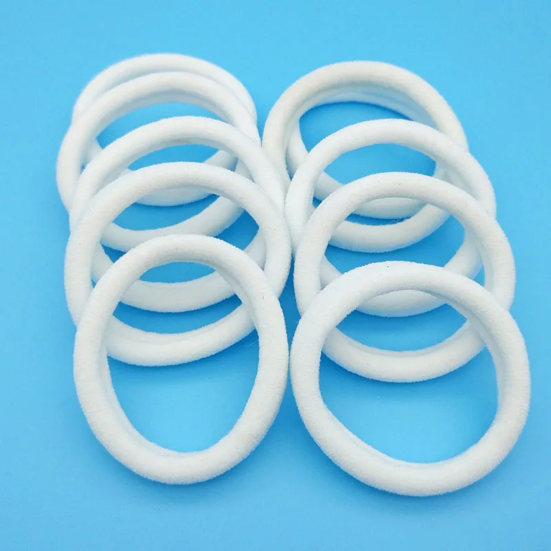 hair clips for thick hair 20 Pcs/Lot White Hair Bands Accessories For Girls Rubber Ponytail Holder Elastic Gum Plain Nylon Headwear Scrunchy hair clips