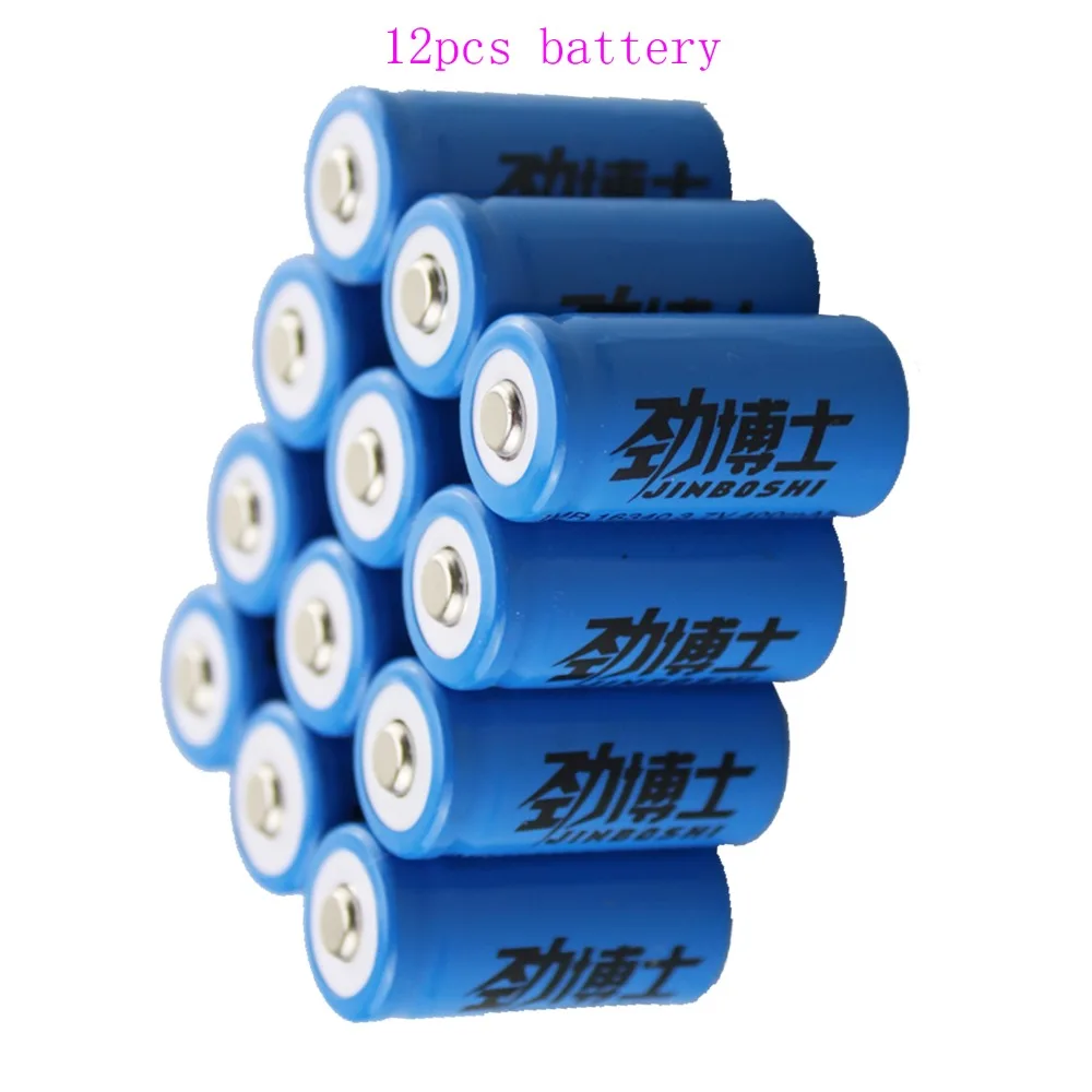 Горячая продажа 12 шт./лот 16340 400mah 3 7 V литий-ионные аккумуляторы для светодиодного