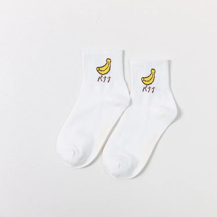 Jeseca, рождественские женские зимние теплые носки женские милые носки в корейском винтажном ретро стиле с вышитыми фруктами из мультфильмов в стиле Харадзюку носки для девочек в подарок