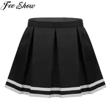 Детская школьная форма для девочек; костюмы для девочек-подростков; плиссированные юбки на молнии сбоку; Студенческая юбка; Танцевальный класс