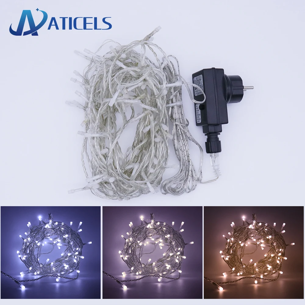 

31V 10M 100LEDs Outdoor LED String Light CCT 8 Modes Christmas Garland fairy light string for Home Garden holiday decoration