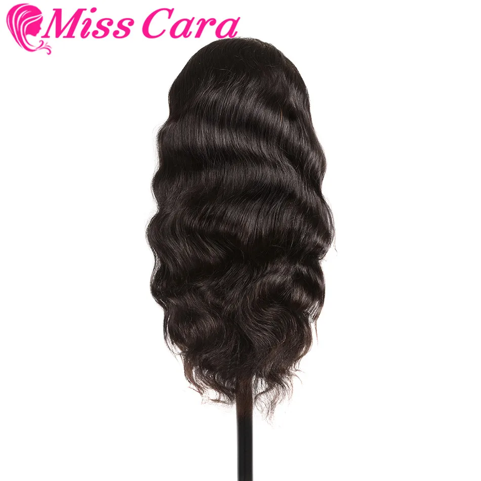 Малазийские волнистые человеческие волосы парики 150% плотность предварительно сорванные человеческие волосы парики с детскими волосами Miss Cara парики Remy