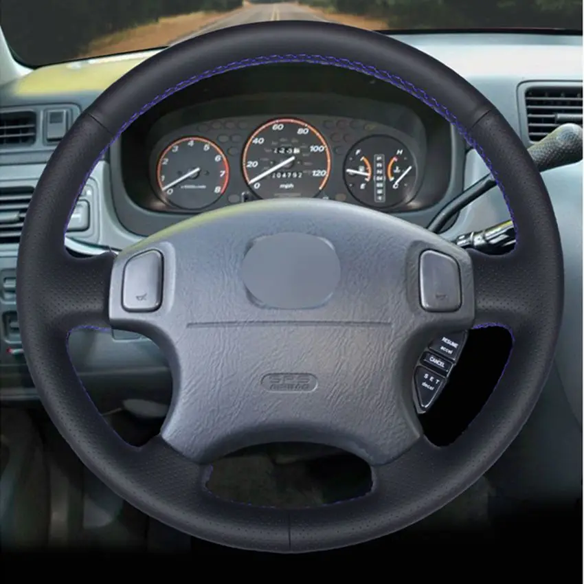 Черный чехол на руль из искусственной кожи для Honda CRV 1991997-2001accord 6 1998-2002 Odyssey 1998-2001 Prelude
