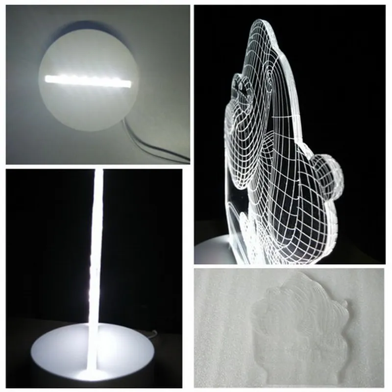 

1PC New 3D LED Lamp Light USB Skull Night Light for Home Table Desk Lamp Wedding Decor Innovative Christmas Gift VBR79 T50