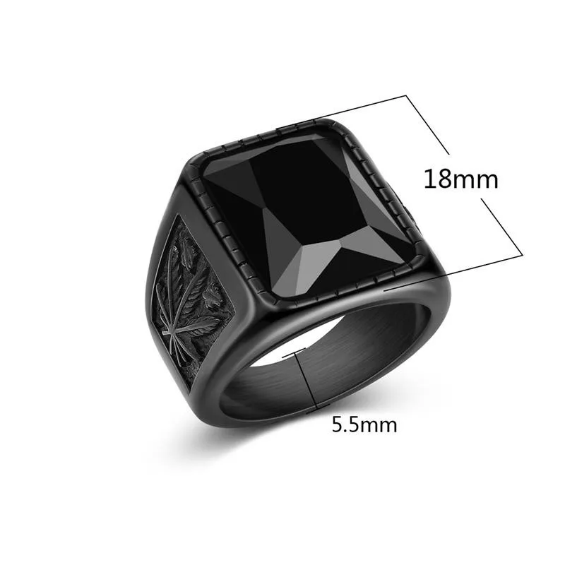 Мужское кольцо в стиле хип-хоп, нержавеющая сталь 316L, черный/красный кристалл, камень, кольца в стиле рок, готика, модные мужские ювелирные изделия в стиле бохо, размер США 7-13
