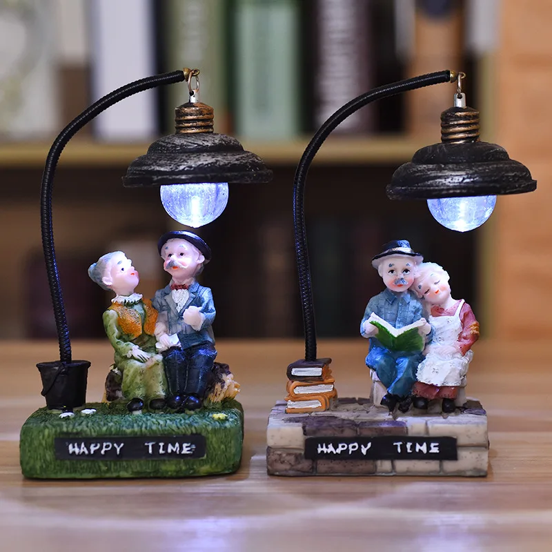 

Happiness Couple Shape Night Light Luminaria Holiday Christmas Home Decoration Night Lamp For Golden Wedding Parents Elder Gift