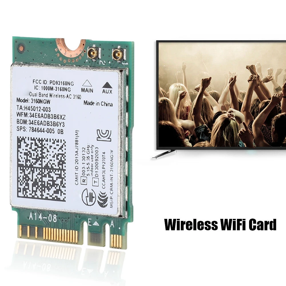Для Intel 3160AC NGW беспроводной Wi Fi карты 433 Мбит/с Bluetooth 4,0 Двухдиапазонная сетевая карта Лидер продаж