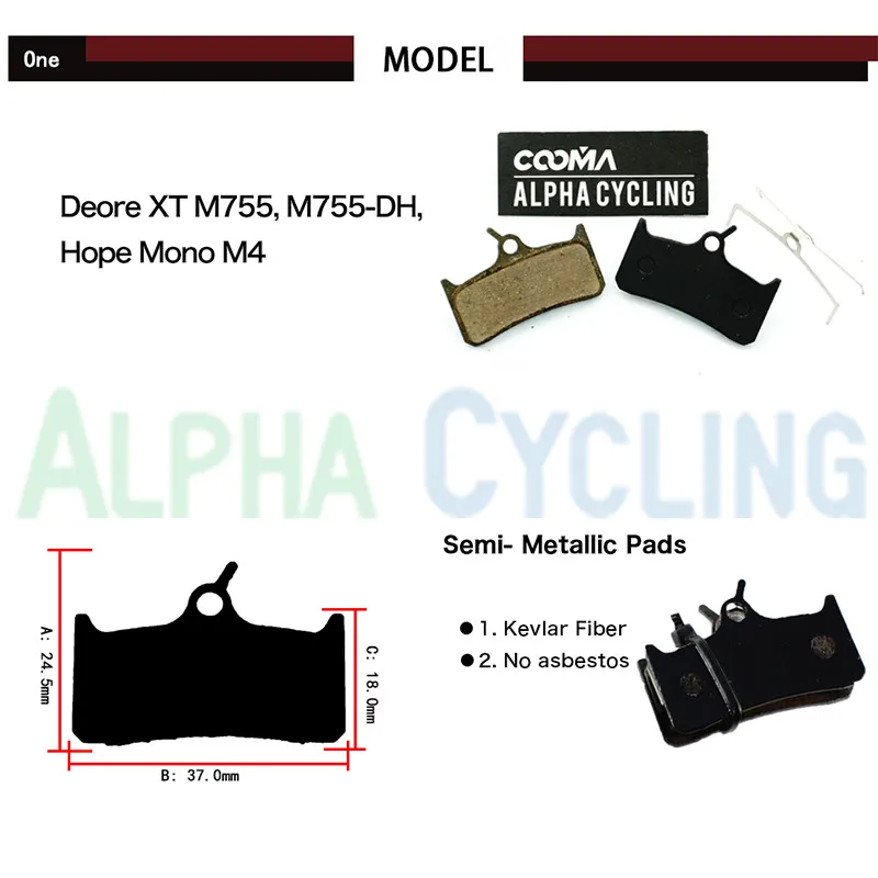 Велосипедные дисковые Тормозные колодки для HOPE MONO M4 и SHIMANO M755 DH тормоза 4 пары