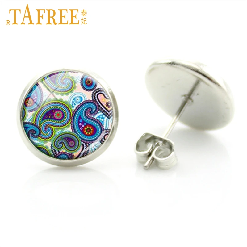 TAFREE 2017 новое поступление летние серьги гвоздики Мандала буддизм символ