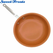 Sweettreats антипригарная медная сковорода для жарки с керамическим покрытием и индукцией приготовления пищи, в духовке и посудомоечной машине 10 и 8 дюймов