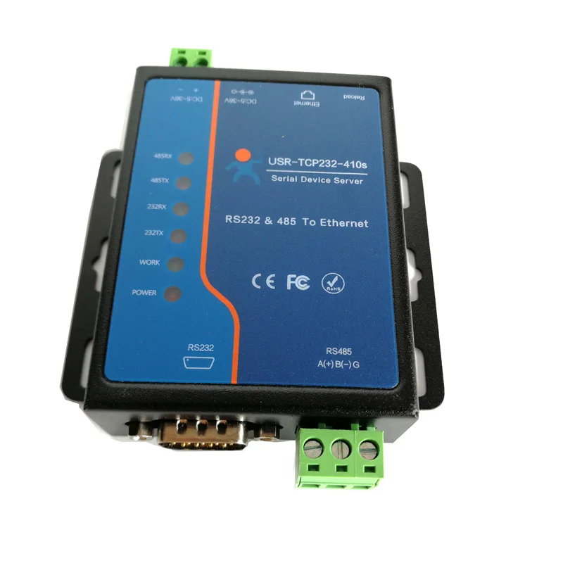 USR-TCP232-410s ModBus RTU Converters support DNS DHCP RS232 RS485 SERIAL TO ETHERNET TCP/IP MODULE afbeelding