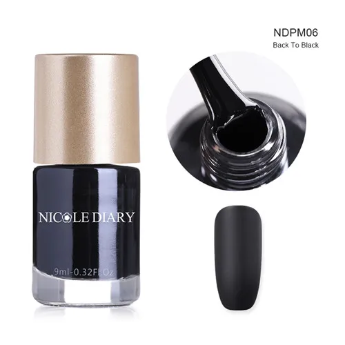 Nicole Diary 9 мл матовый эффект для дизайна ногтей лак матовая быстросохнущая маникюрный лак для ногтей, маникюр ногтей - Цвет: NDPM06