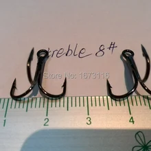 Год производит тройные Крючки 8# высокоуглеродистой стали 60 шт. высокоуглеродистой стали