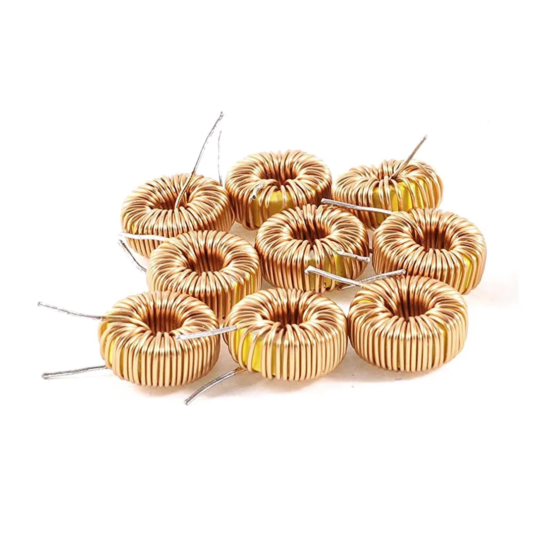 

New 10 Pcs Toroid Core Inductor Wire Wind Wound 100uH 81mOhm 2A Coil