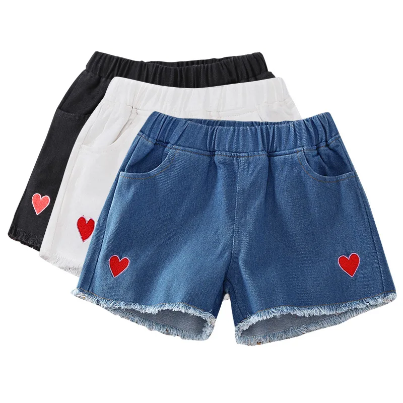 Summer Girls Beach Shorts Kids Girls Cute Hole Jeans Shorts Short Pants