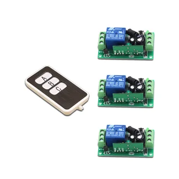 

A B C Key DC9V 12V 24V RF Wireless Remote Control Switch Integrated Circuit with Transmitter +3Receiver 315MHZ 433MHZ SKU:6170