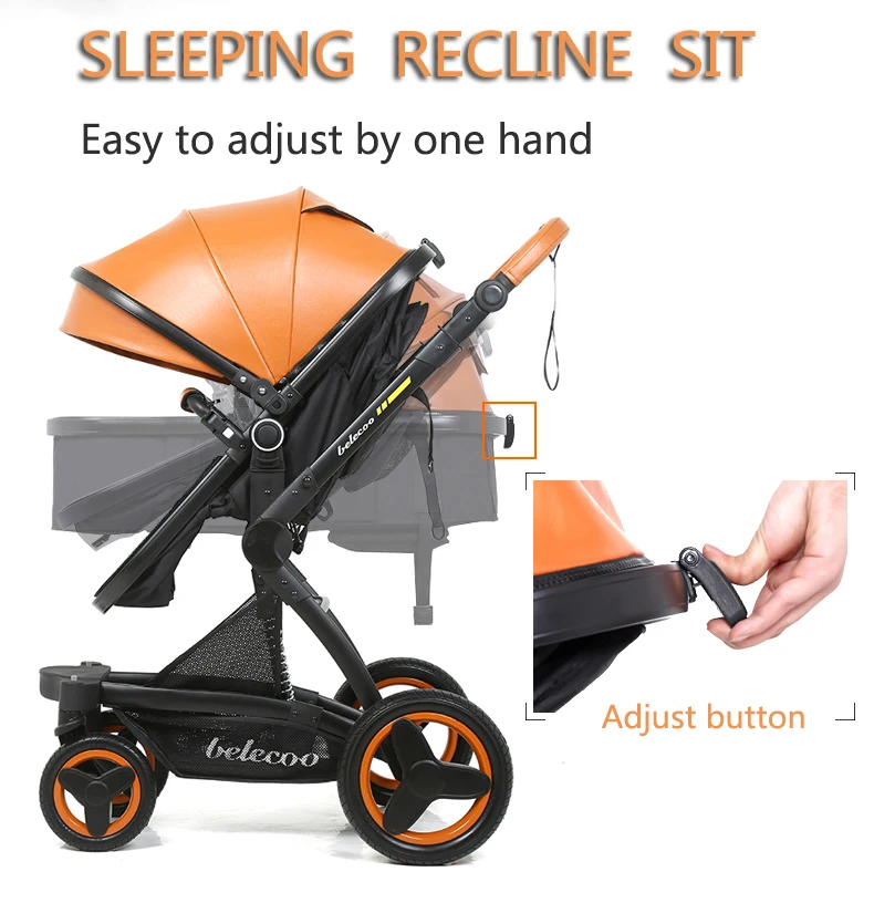Belecoo/детская коляска 3 в 1, детская коляска с корзиной для сна, автокресло из искусственной кожи, детская коляска для путешествий, коляска для новорожденных