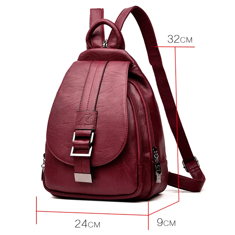 Invierno de 2018 las mujeres Mochilas de cuero bolsa de hombro de moda de mujer, mochila de viaje de las señoras mochila Mochilas bolsas para la Escuela de las niñas