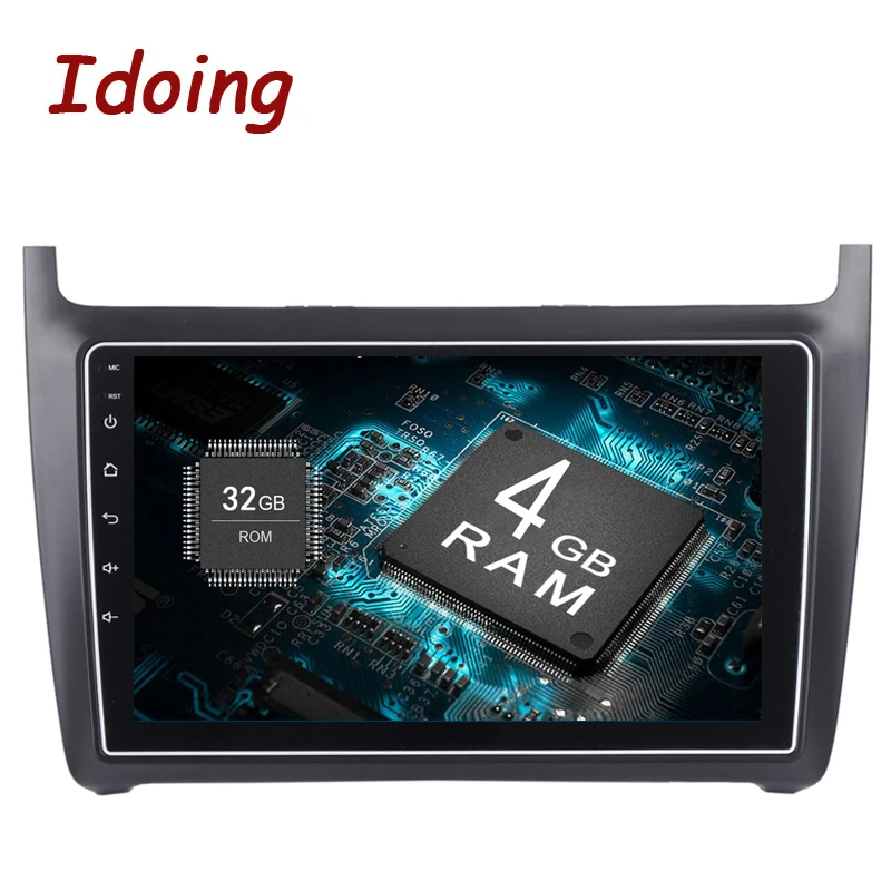 Idoing 1Din 9 дюймов Android8.0 для VW New Polo 2012 Автомобильный gps Мультимедийный проигрыватель