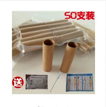 

50pcs Vacuum Cupping Thumb Carbonized Bamboo Small Jar Body Massager Acupuncture Therapy Traditional Medical Treatment Massage