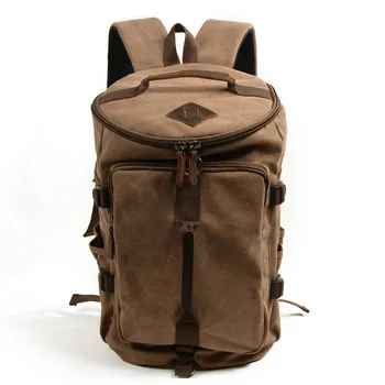 

Luxury Canvas Leather Unisex Tourist mountaineering Backpacks Large Capacity Vintage Daypacks Retro School Bag Teenager Mochia
