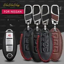Kukakey For Nissan March Qashqai Almera Interior 2016 Fashion Car Smart Leather Key Case Cover KeyChain Accessories Wallet