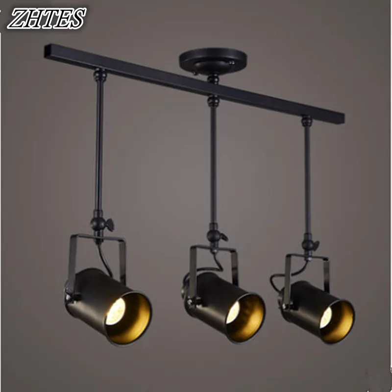 

LED Spotlights American Industrial Corridor Bar Clothing Store Aisle Chandelier Lights Hall Cob Track Light