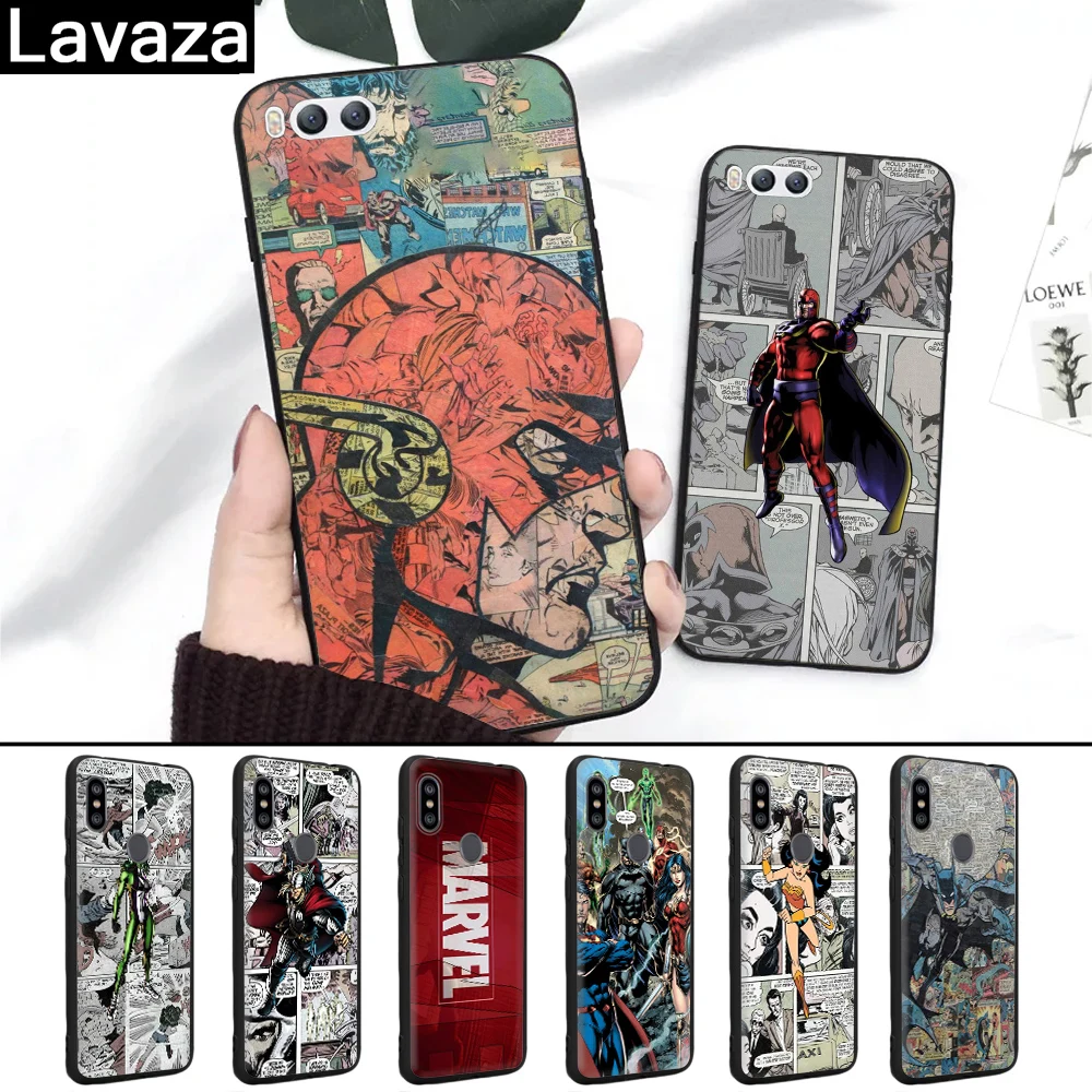 

Lavaza Marvel Comics Super Hero Perfect Cool Silicone Case for Xiaomi MI 6 8 9 SE Max 3 Lite F1 A1 A2 5X 6X MAX 3