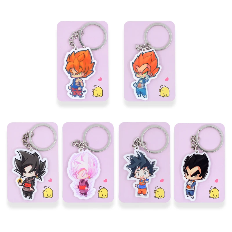 Dragon Ball Keychain 6 Styles Goku Keyrings Key Chain Hot Sale Custom made Anime Key Ring PSS297 ...
