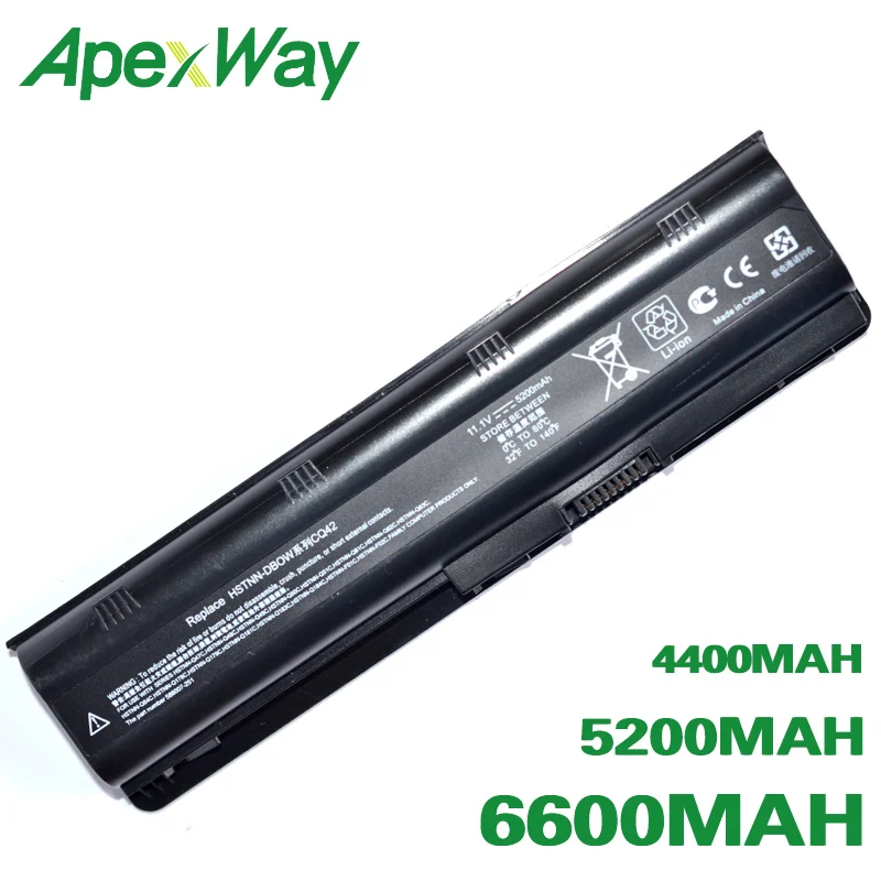 ApexWay батарея для HP Presario CQ42 g4t-1000 DV7-4000 HSTNN-Q51C HSTNN-Q61C HSTNN-Q62C STNN-UB0W HSTNN-YB0X MU09 NBP6A174 |