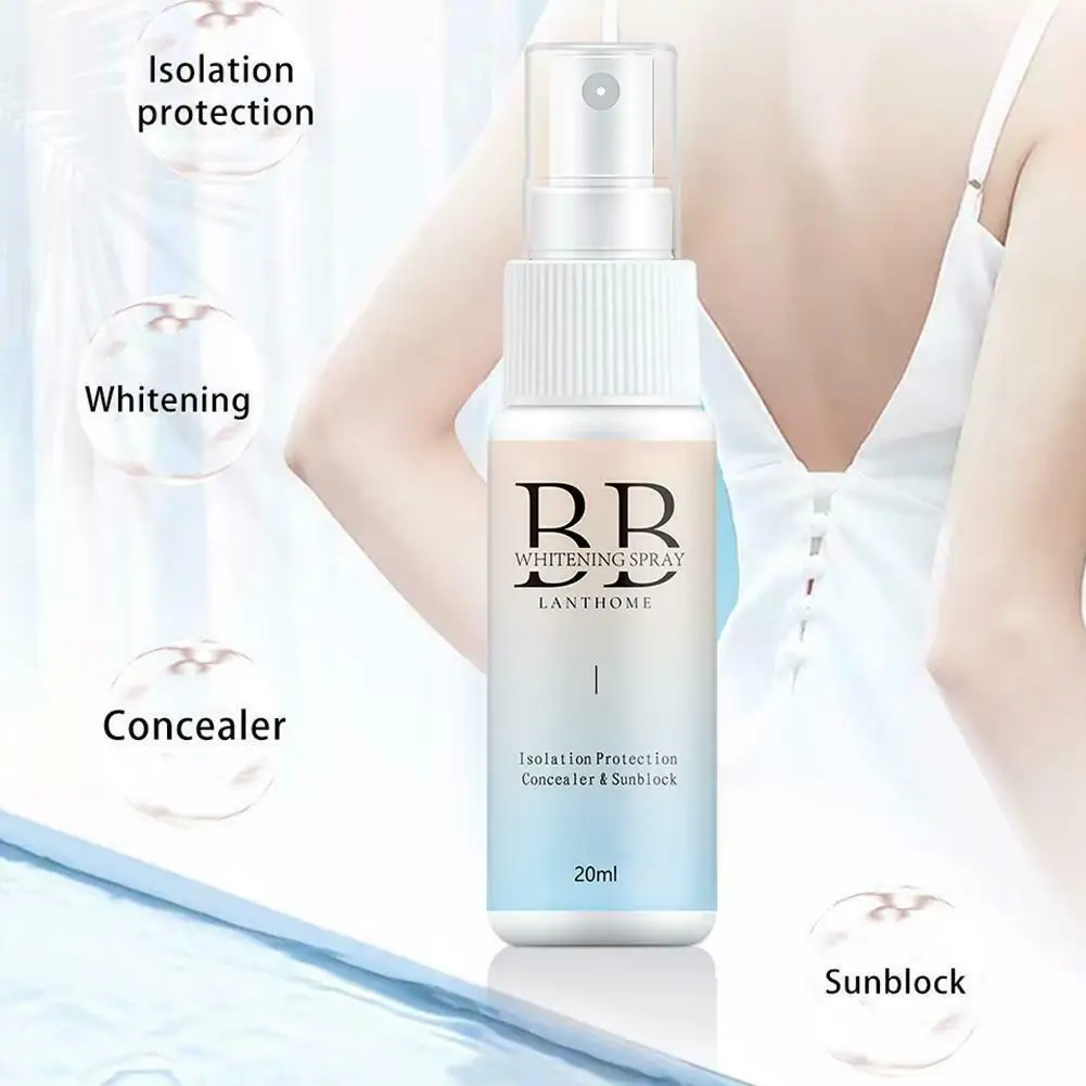 Spray BB Cream Concealer Brighten Whitening Moisturizing Base Face Foundation Makeup Beauty Skin Care