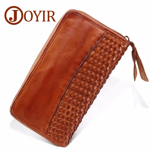 Bolsas de Embreagem Marca de Luxo dos Homens de Negócios de Couro dos Homens Bolsa de Embreagem Carteiras de Couro Genuíno dos Homens Carteiras dos Homens Bolsa de Negócios Joyir Longas