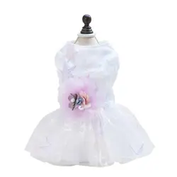 Летние платья для собак весна Морская звезда юбка в стиле принцессы цветок сетка Свадебные платья Одежда для маленьких домашних животных