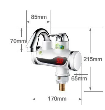 Электрический водонагреватель 3 сек без резервуара 220 В/3000 Вт|heater faucet|tankless