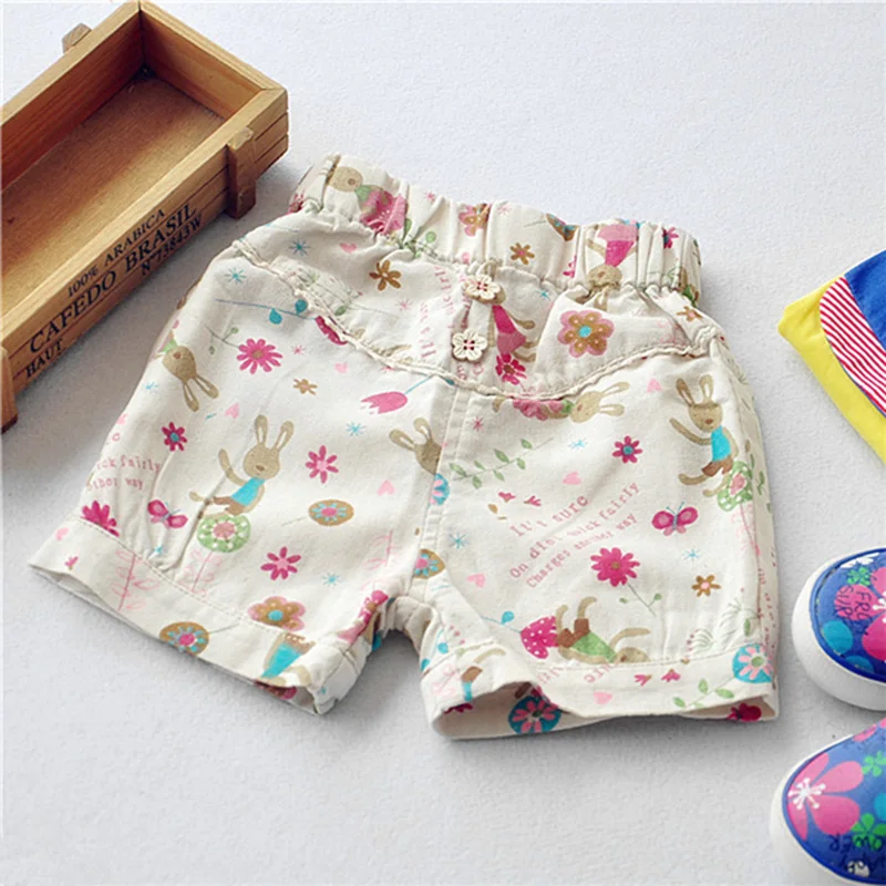 

Summer Baby Girls Shorts Cotton & Linen Shorts Casual Kids Pants New Arrival Children's Clothing Short Pants for Girls 2-7 Yrs