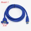 Bochara USB 3.0 Extension Cable Male to Female Dual Shielded(Foil+Braided) With Screw Panel Mount 24AWG+28AWG ► Photo 3/6