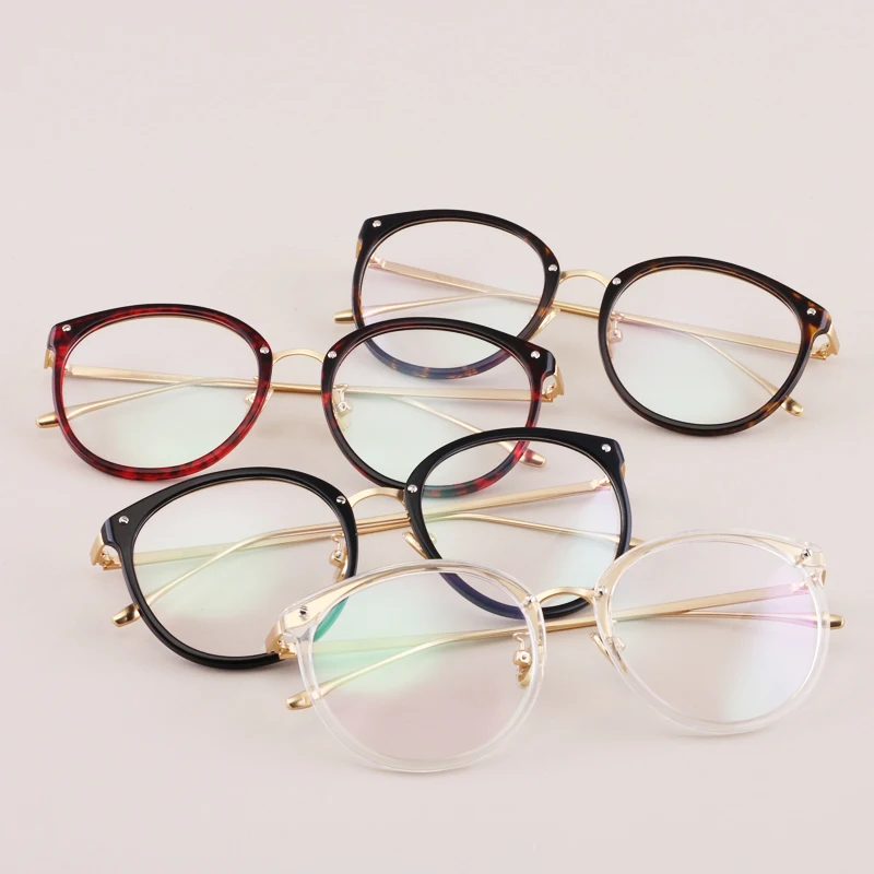 

Clear glasses decorative TR90 eyeglass frame Pingguang when men and women retro round frame eye glasses frame 86026