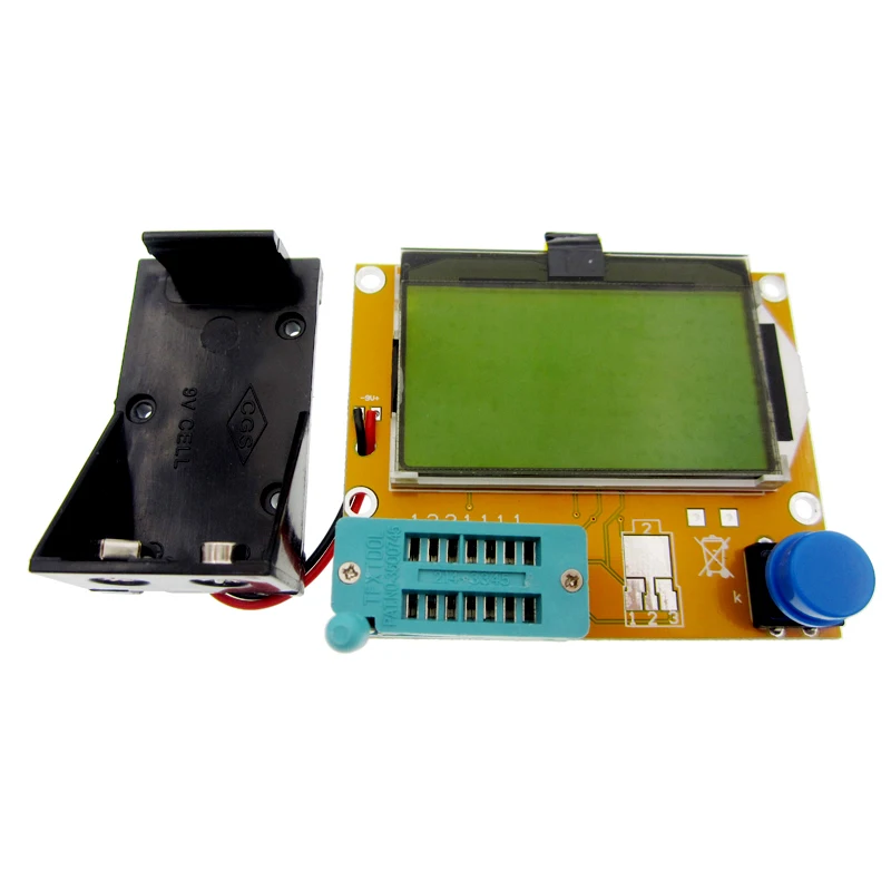 

Transistor Tester LCR-T4 Mega328 M328 Multimeter Diode Triode Capacitance ESR Meter MOS/PNP/NPN L/C/R+ battery holder