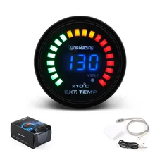 Dynoracing 2 pouces 52MM numérique 20LED gaz d'échappement jauge de température Auto voiture style EGT EXT jauge de température voiture mètre