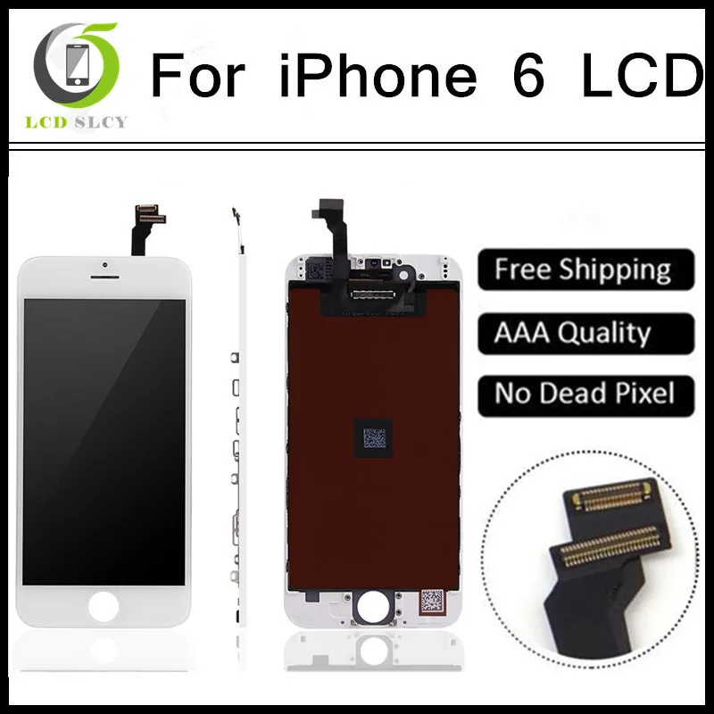 10pcs Quality AAA No Dead Pixel for IPhone 6 LCD Display Touch Screen 4 7