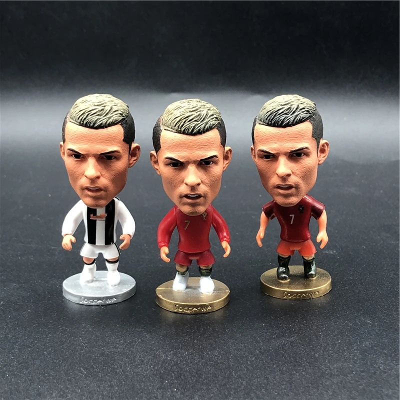 

3pcs Soccerwe 6.5 cm Height PVC Football Cartoon Star Dolls Ronaldo Figurines for Champions Team Children Gift