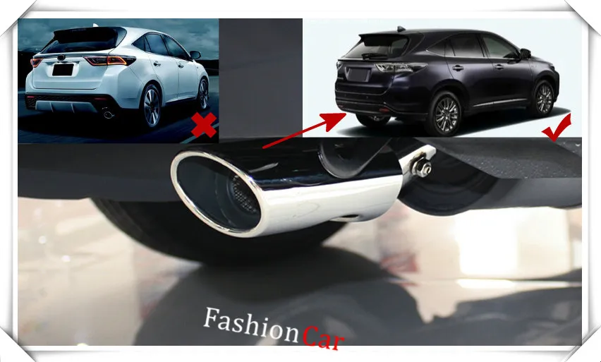 1 шт. аксессуары для автомобиля Toyota Harrier XU60 2013 2016 стальные серебристые задние
