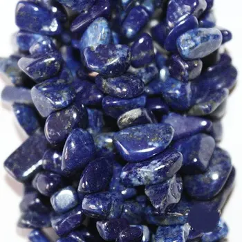 

Genuine Lapis Lazuli - Freeform Chips approx. 9 mm - Long Strand 36"