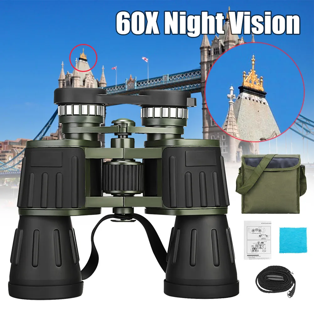 Бинокль ночного видения 60x50 зум мощный HD Оптика для наружного кемпинга путешествия DAG-корабль