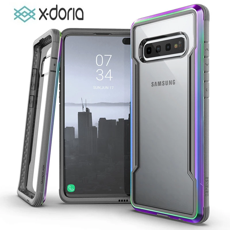 Защитный чехол X Doria для Samsung Galaxy S10 Plus защитный в стиле милитари с испытанием на