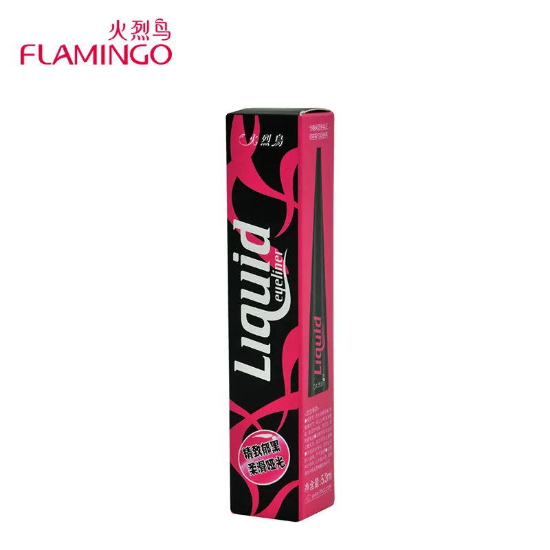

China Top Brand FLAMINGO 5.3ml Volume Anti-blooming Long-lasting Easy to Wear Black Natural Safe Matte Liquid Eyeliner 11005