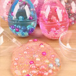 Блестящие осадка яйцо Красочные Мягкие слизь Ароматические стресса игрушка осадка игрушки для Детский подарок новинка Gag игрушки розыгрыш