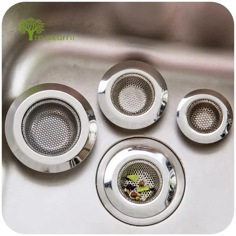 

Three Size Stainless Steel Bathtub Hair Catcher Stopper Shower Drain Hole Filter Trap Metal Sink Strainer