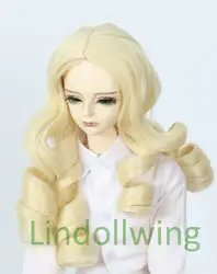 1/3 BJD парик Pullip Dal DD SD LUT Dollfie кукла парик 8-9 дюймов длинные кудрявые волосы блонд LL