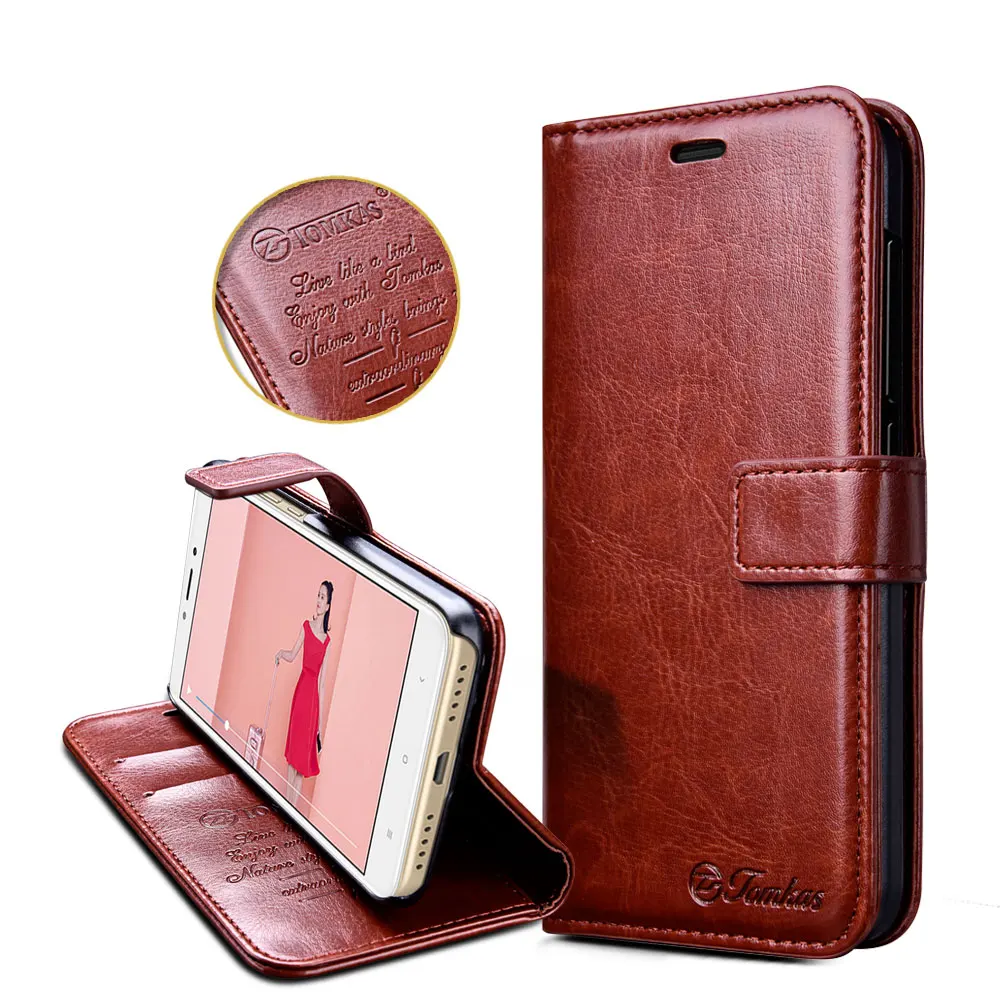 Tomkas Luxury Leather Xiaomi Redmi 4X Case Wallet PU With Holder Stand Business Flip Luxury Case For Xiaomi Redmi 4X Cover Coque (5)